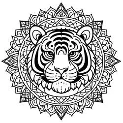 Tiger Mandalas coloring page #221070 to print and color