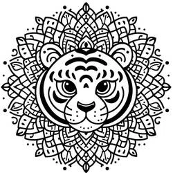 Tiger Mandalas coloring page #221072 to print and color