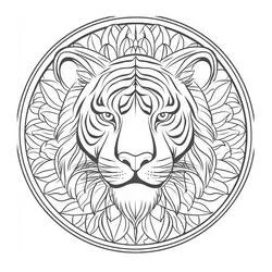 Tiger Mandalas coloring page #221074 to print and color