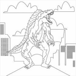 Free Godzilla (Movies and TV Shows) coloring sheet #173082 to download and print