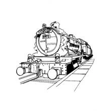 Hogwarts Express steam locomotive coloring page