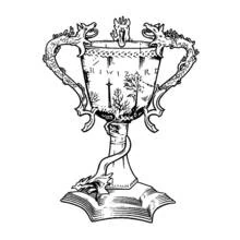 The Triwizard Cup with dragon handles coloring page