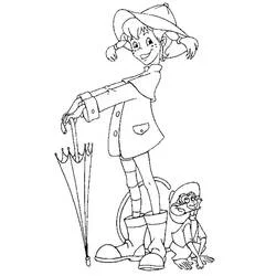 Pippi Longstocking - Free printable coloring pages