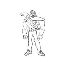 Klingon warrior standing at attention coloring page