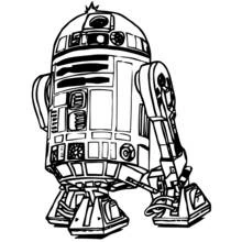 R2-D2 standing droid coloring page