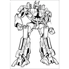 Spiked-helmet robot with clenched fists coloring page
