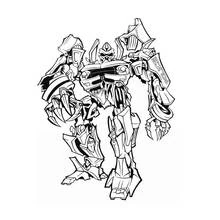 Transformers robot in police vehicle mode coloring page