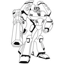 Megatron standing in robot form coloring page