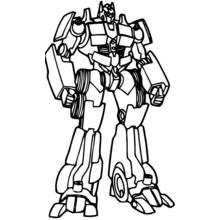 Transformers robot standing tall coloring page