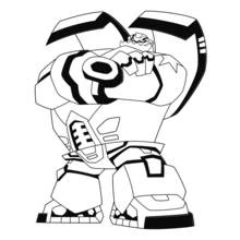 Ratchet standing in a strong pose coloring page