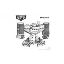 Boulder the Rescue Bot standing tall coloring page