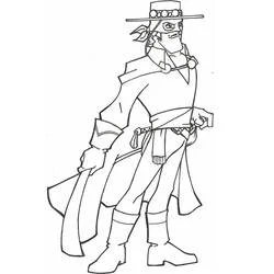 Zorro - Free printable coloring pages