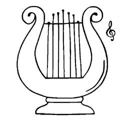 Harp - Free printable coloring pages
