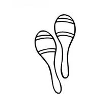 Pair of maracas coloring page