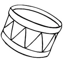 Drum with tension cords coloring page