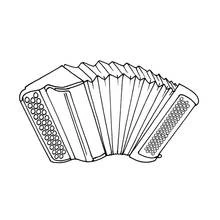 Accordion with folded bellows coloring page