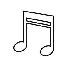 Double musical note coloring page
