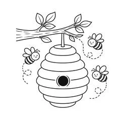 Beehive - Free printable coloring pages