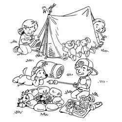 Camping - Free printable coloring pages