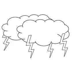 Cloud and Storm - Free printable coloring pages