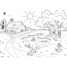 Countryside - Free printable coloring pages
