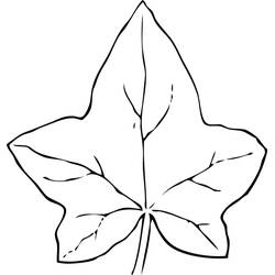 Autumn leaf with pointed lobes coloring page