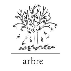 Bare tree losing its autumn leaves coloring page
