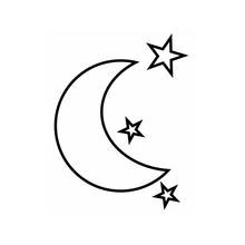 Moon - Free printable coloring pages