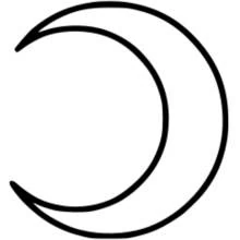 Moon Crescent - Free printable coloring pages