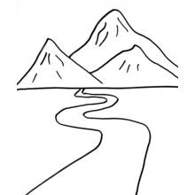 Mountain - Free printable coloring pages