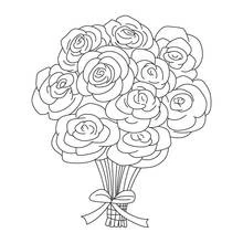 Bouquet of roses coloring page