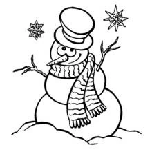 Snowman - Free printable coloring pages