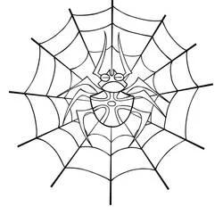Spider Web - Free printable coloring pages