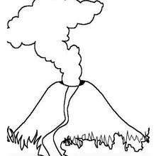 Volcano - Free printable coloring pages