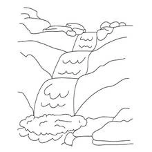 Waterfall - Free printable coloring pages