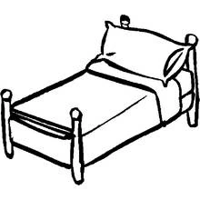Bed - Free printable coloring pages