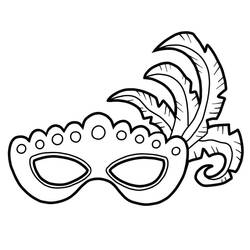Carnival Mask - Free printable coloring pages