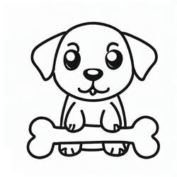 Dog Bone - Free printable coloring pages