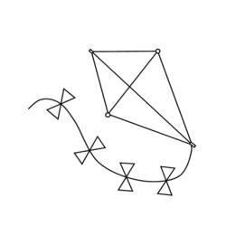 Kite - Free printable coloring pages