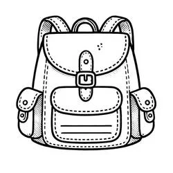 School Bag - Free printable coloring pages