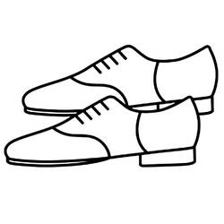 Pair of classic dress shoes coloring page