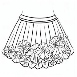 Skirt - Free printable coloring pages
