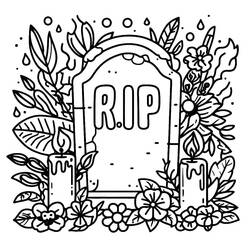 Tombstone - Free printable coloring pages