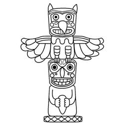 Totem - Free printable coloring pages