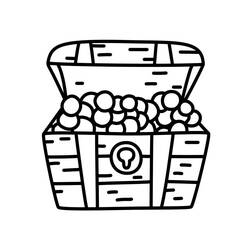 Treasure Chest - Free printable coloring pages