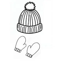 Winter Hat - Free printable coloring pages