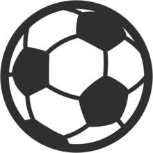 Soccer ball emoji coloring page
