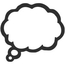 Thought bubble emoji coloring page