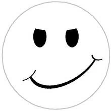 Emoji face with almond-shaped closed eyes coloring page