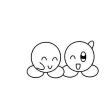 Two best friends emoji faces smiling coloring page